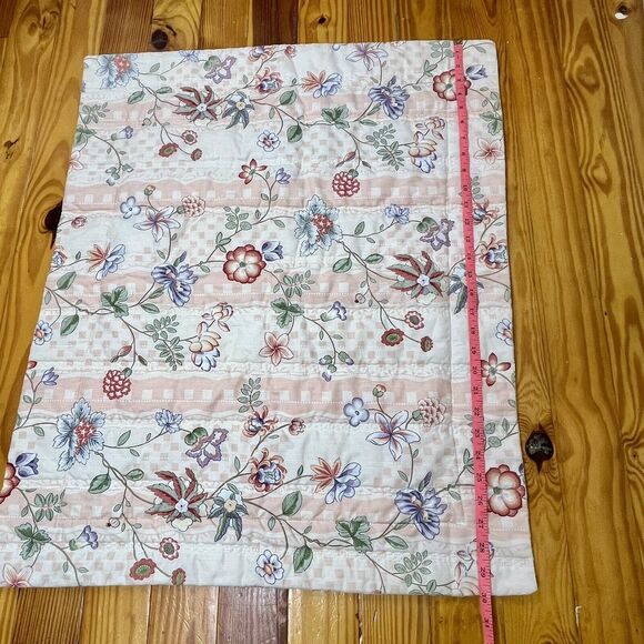 2 Vintage Croscill Floral Pillowcase Shams 30X25” Cottagecore Pink Blue USA 80s - Picture 3 of 14